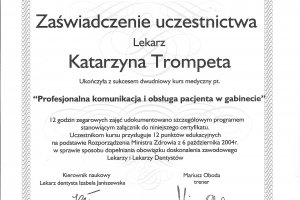 Certyfikat Katarzyna Trompeta 4